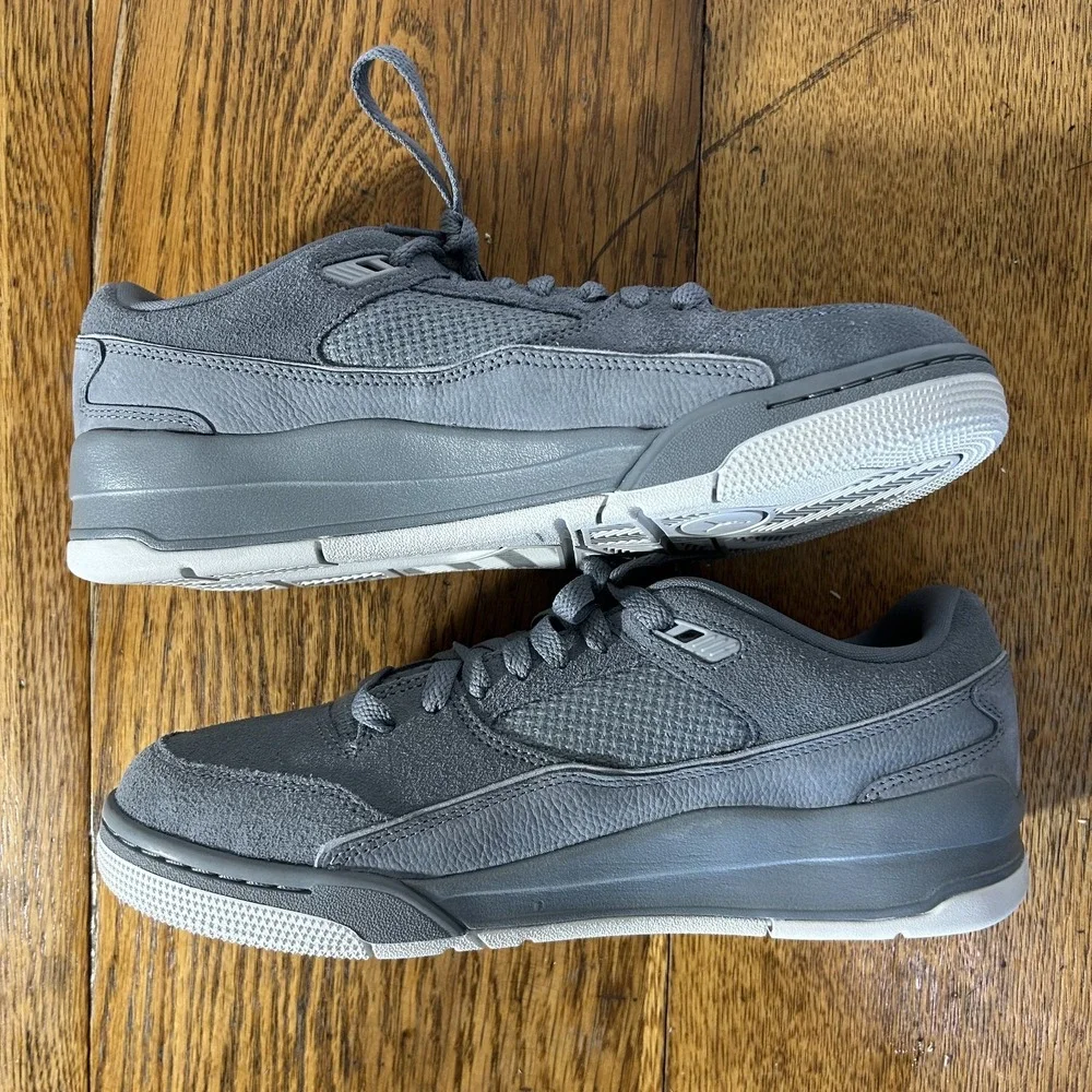 Jordan Mens Size 9 Gray Flight Court Cool Grey/Wolf Grey Suede Sneaker Shoes